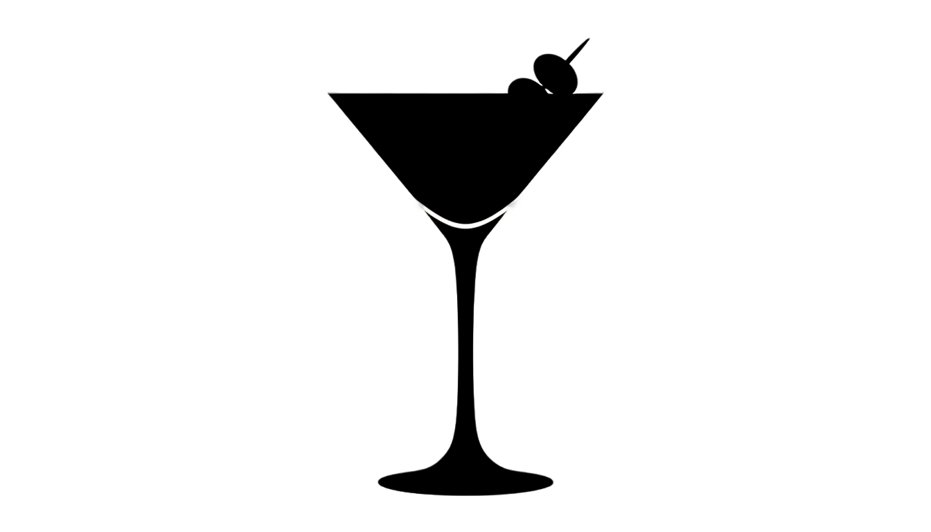cocktail silhouette png PNG transparent background