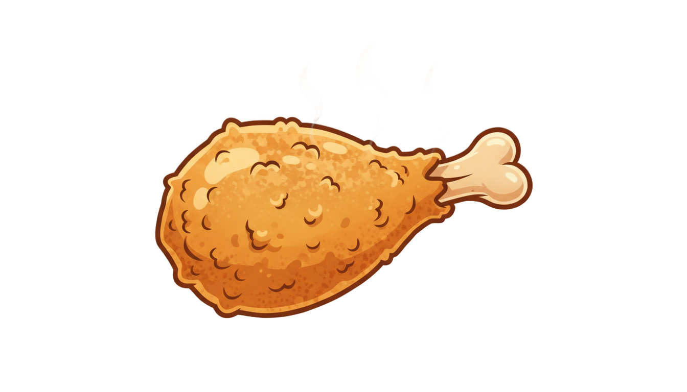 fried chicken emoji png PNG transparent background