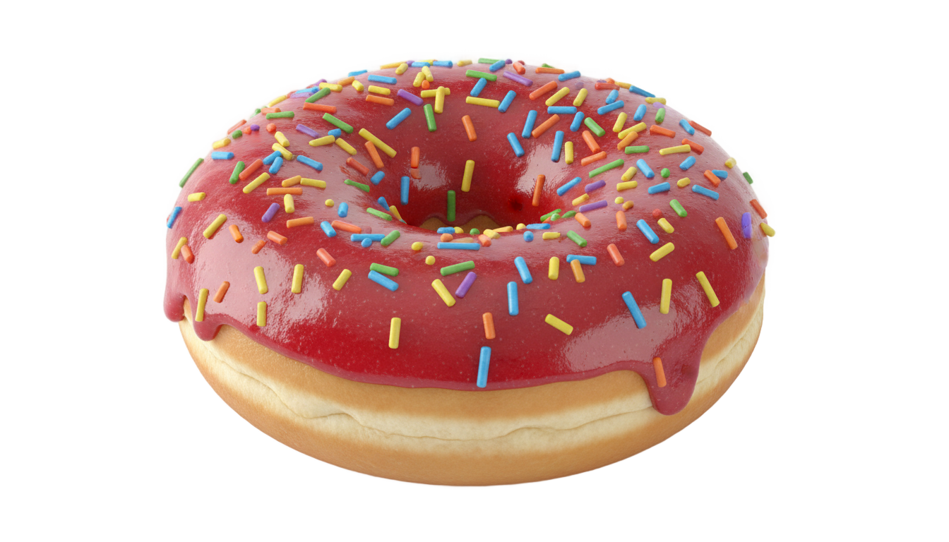 red donut png PNG transparent background