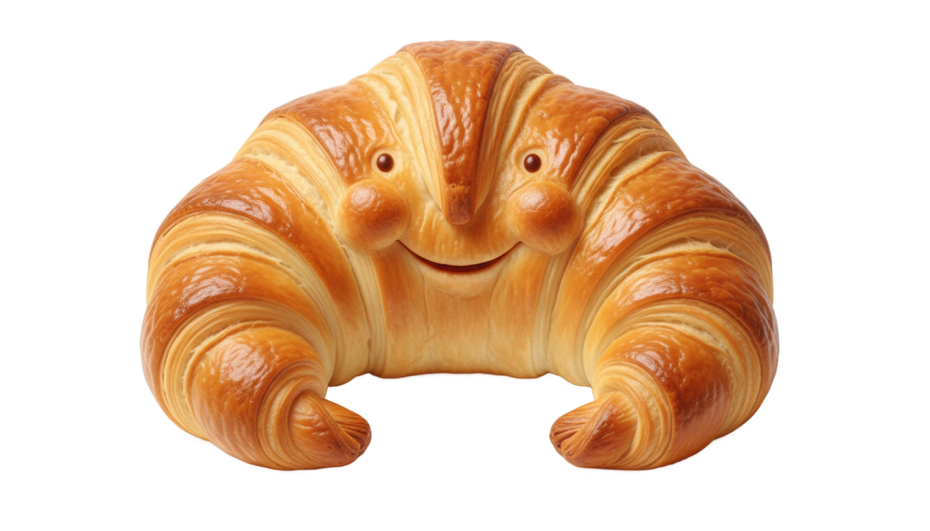 croissant png cartoon PNG transparent background