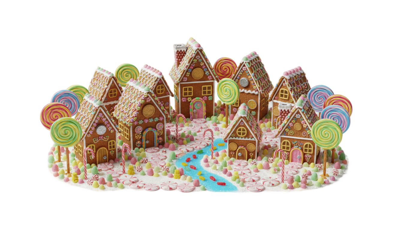 candy village png PNG transparent background