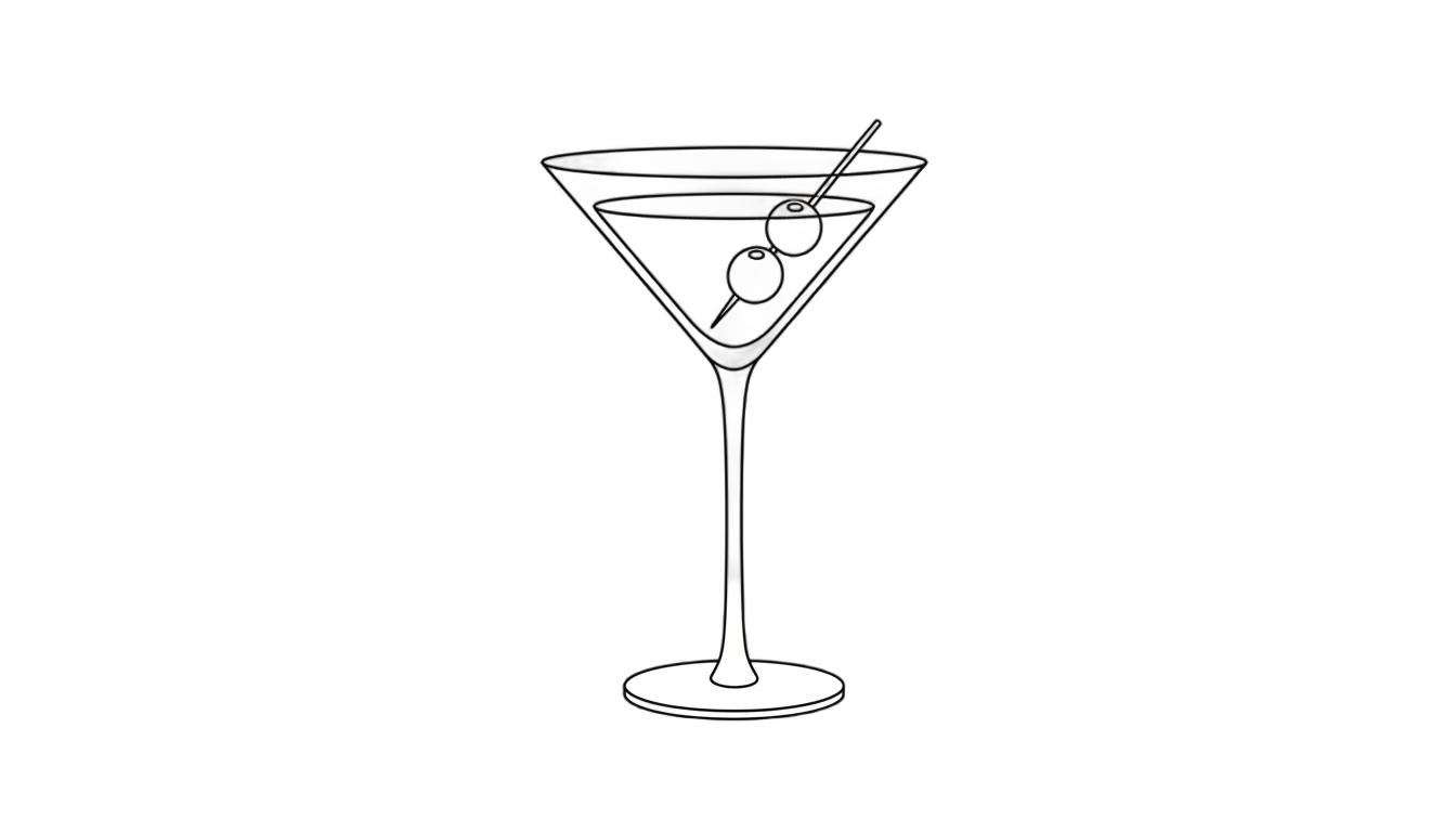cocktail outline png PNG transparent background