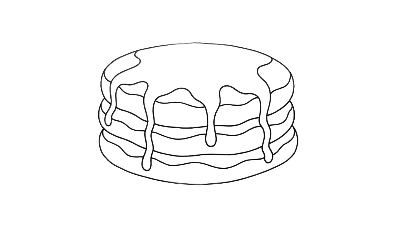 pancake outline png PNG transparent background