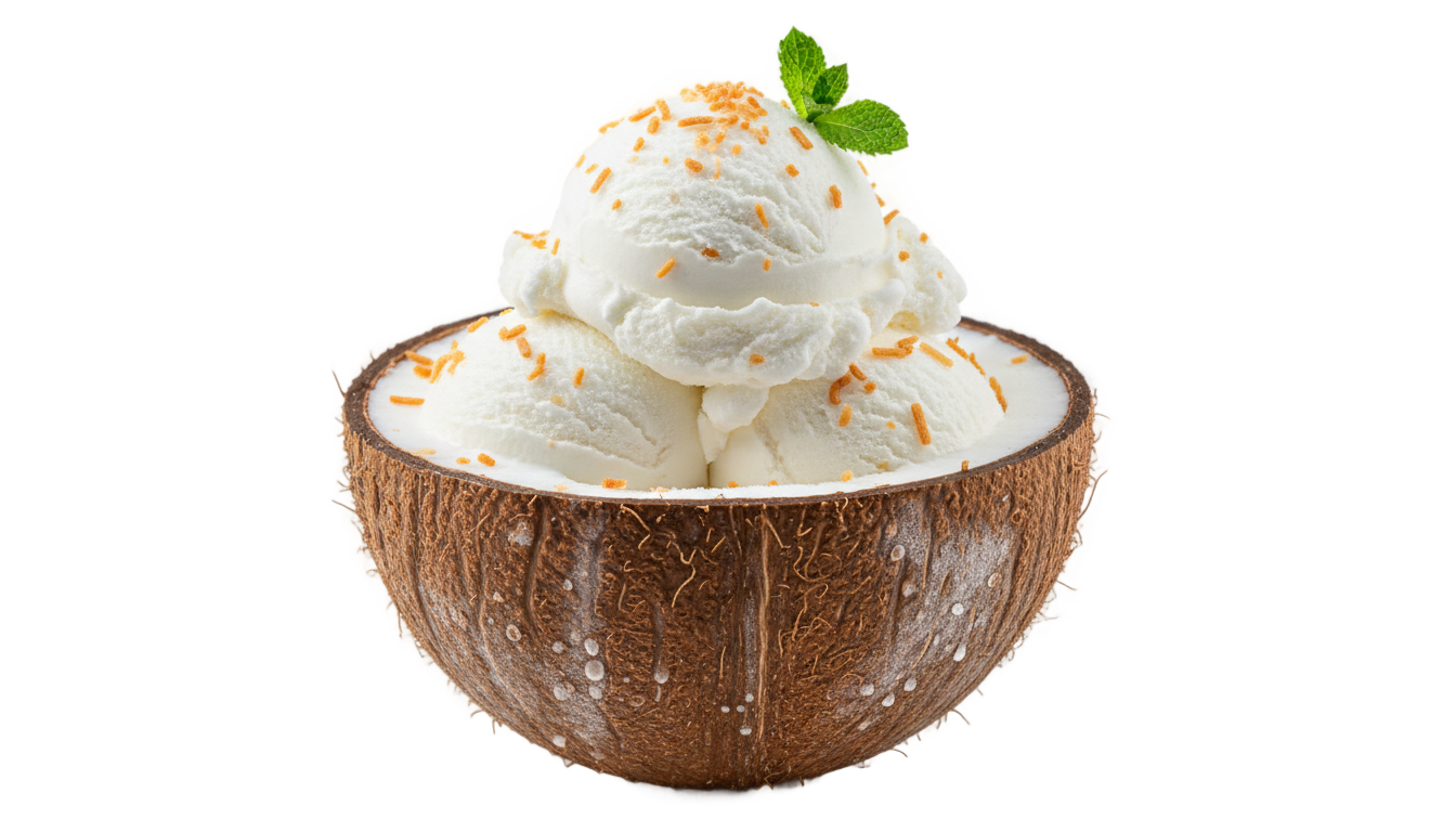 coconut ice cream png PNG transparent background