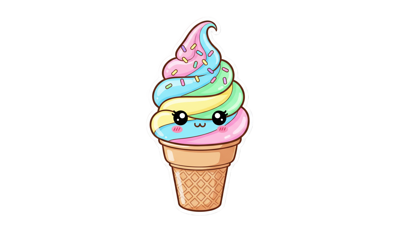 ice cream sticker png PNG transparent background