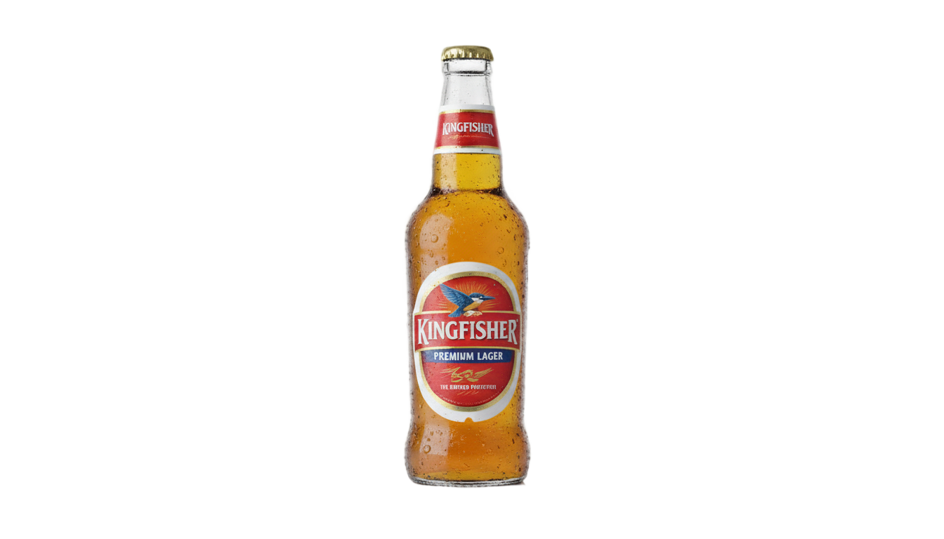 kingfisher beer bottle png PNG transparent background