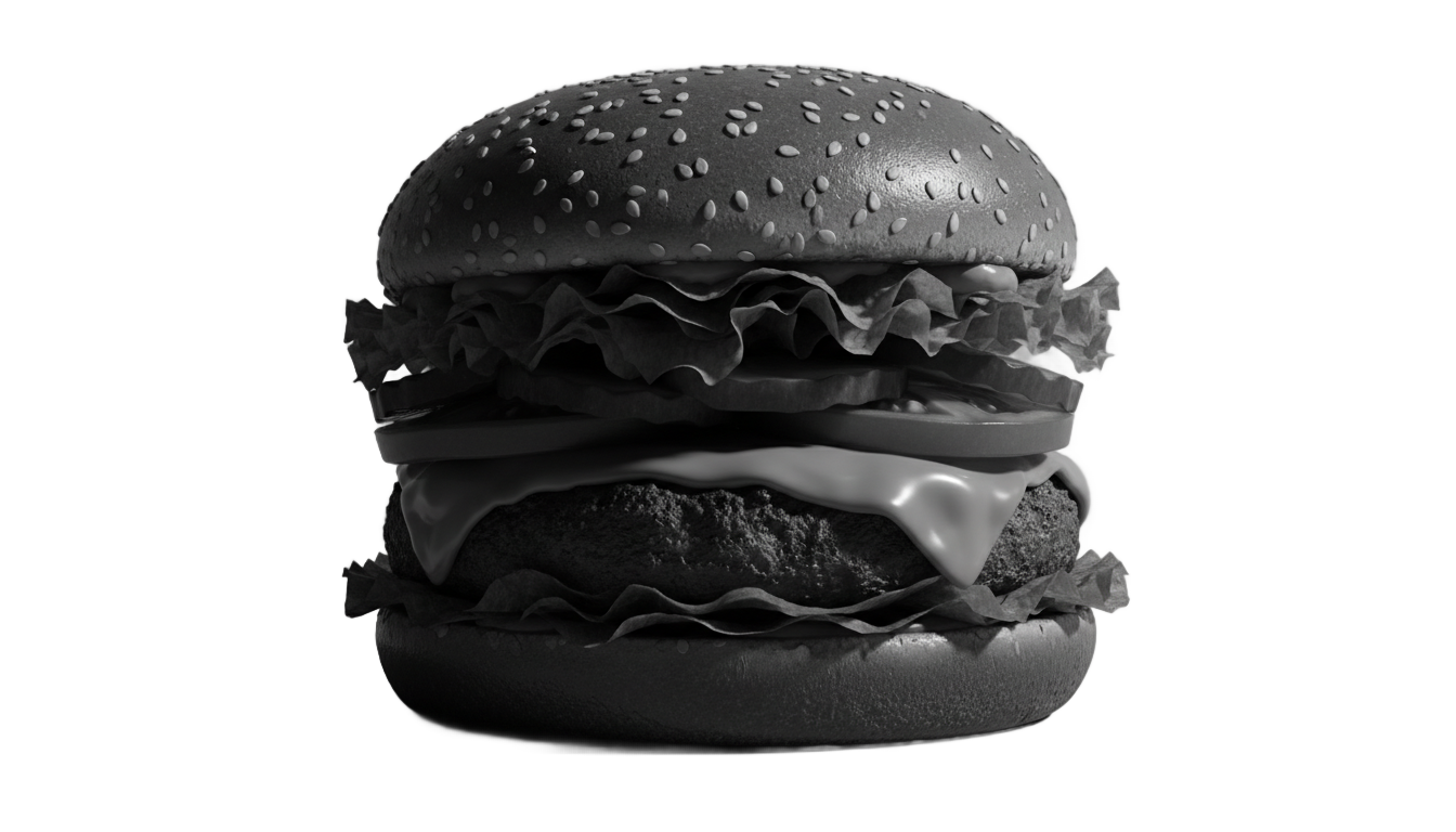 burger png black PNG transparent background