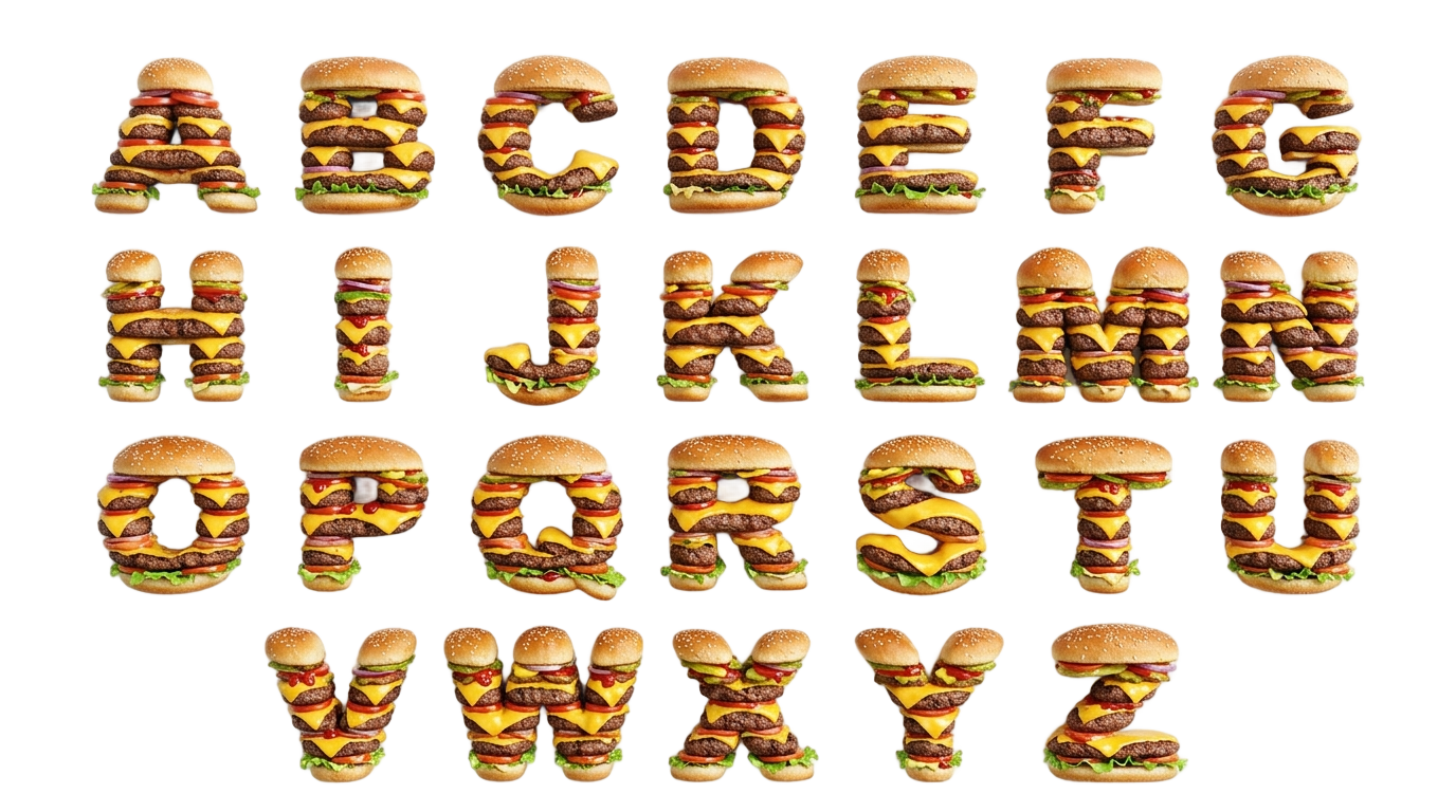 burger font png PNG transparent background