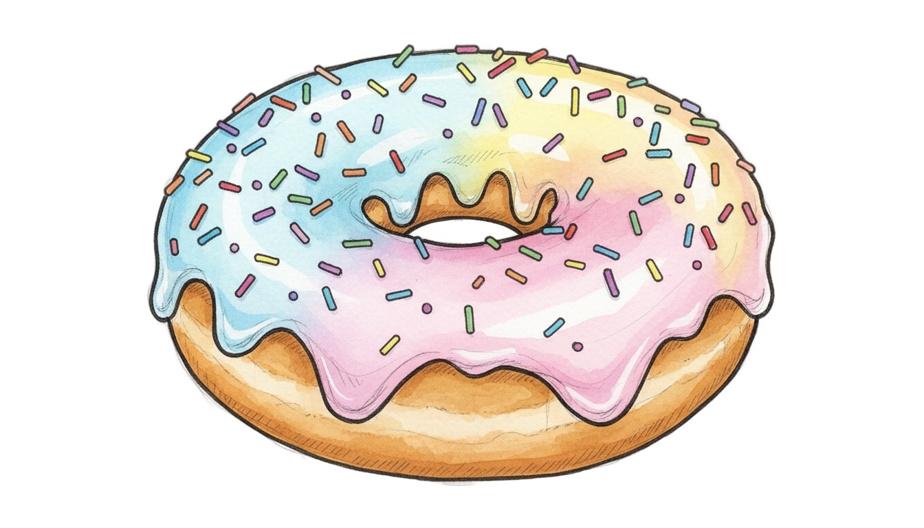 donut drawing png PNG transparent background