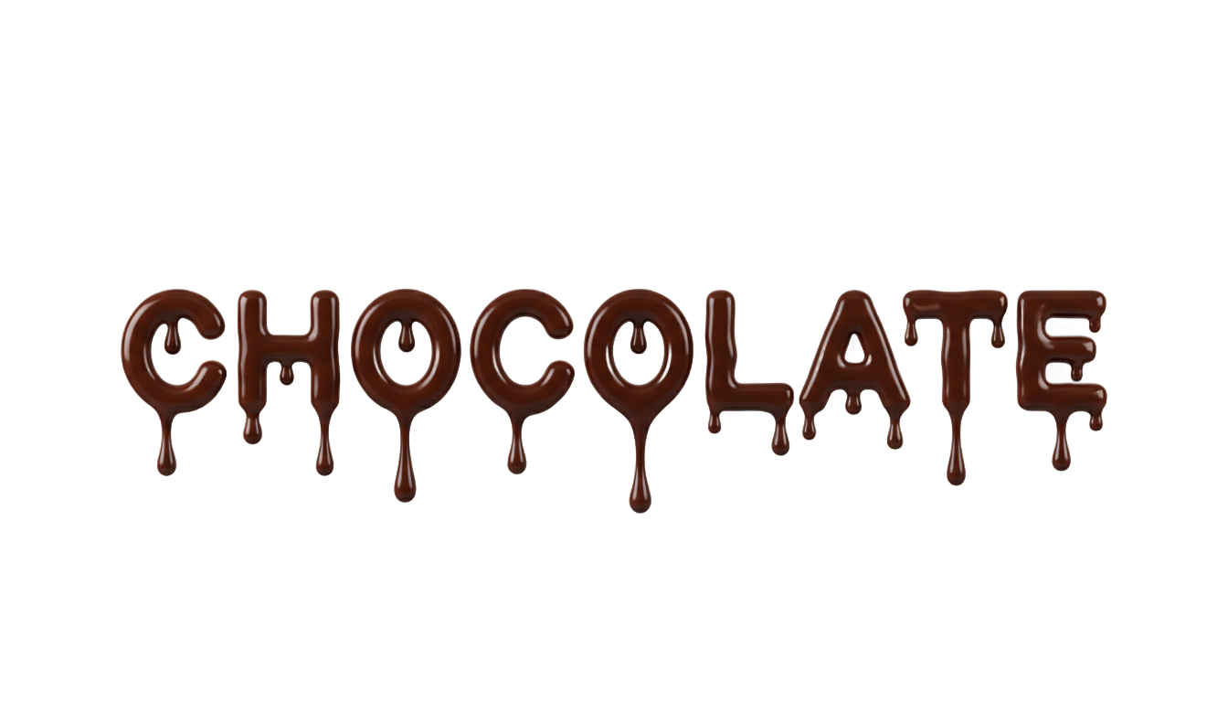 chocolate word png PNG transparent background