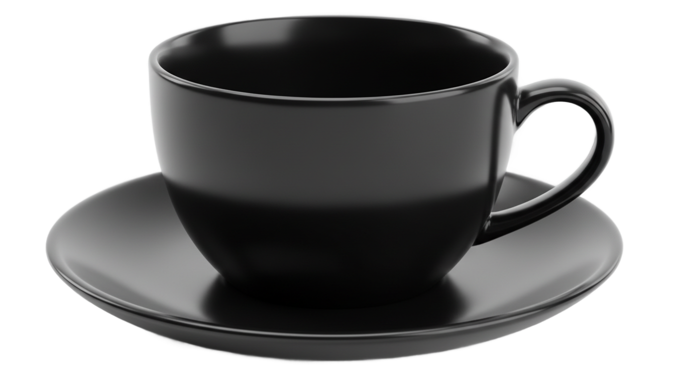 black tea cup png PNG transparent background