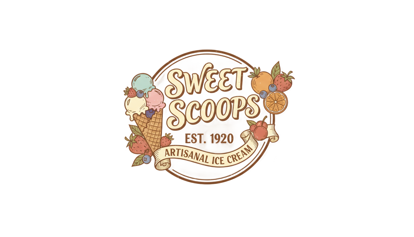 natural ice cream logo png PNG transparent background
