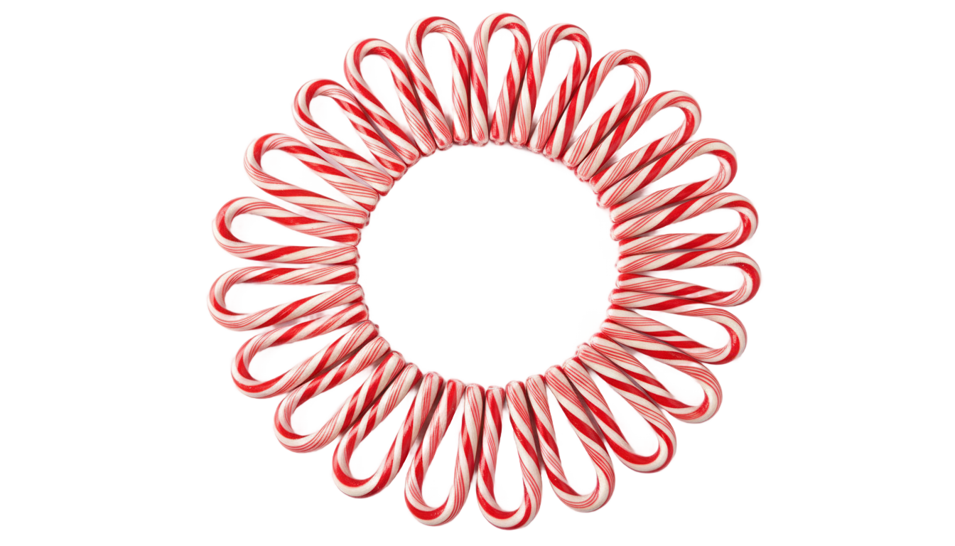 candy cane circle png PNG transparent background