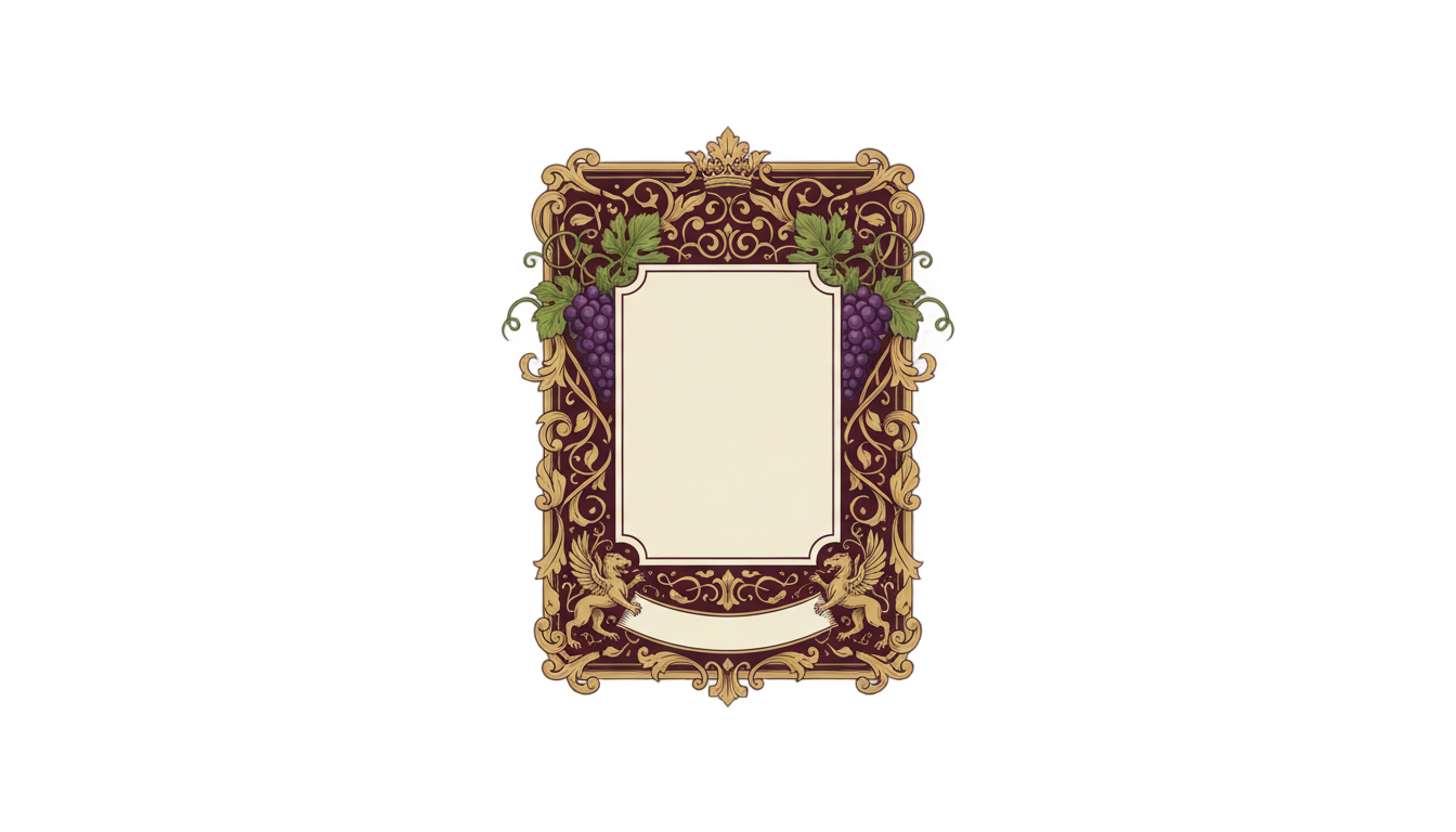 wine label template png PNG transparent background