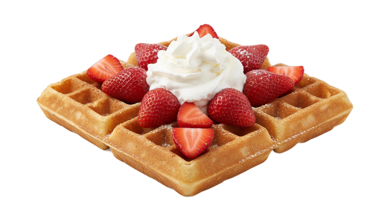 strawberry waffle png PNG transparent background