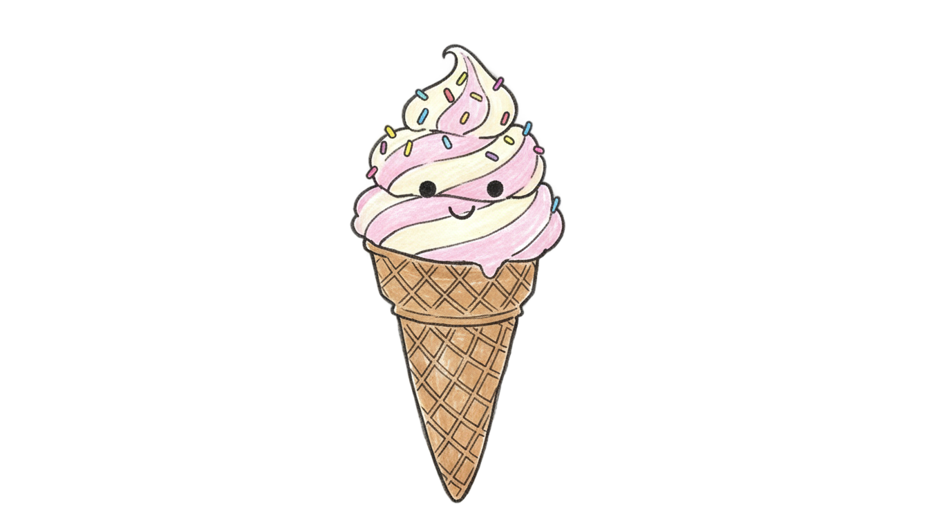 ice cream doodle png PNG transparent background