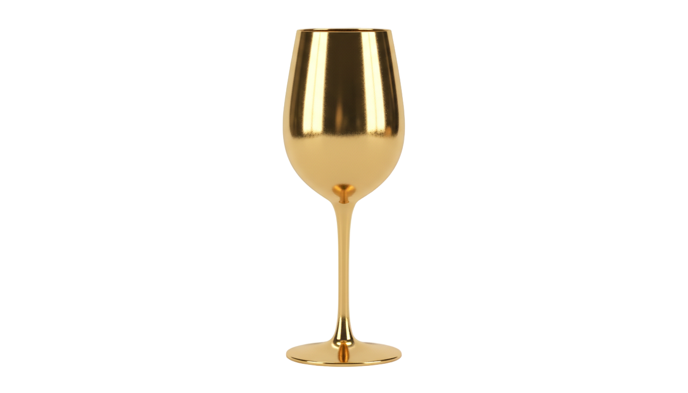 gold wine glass png PNG transparent background