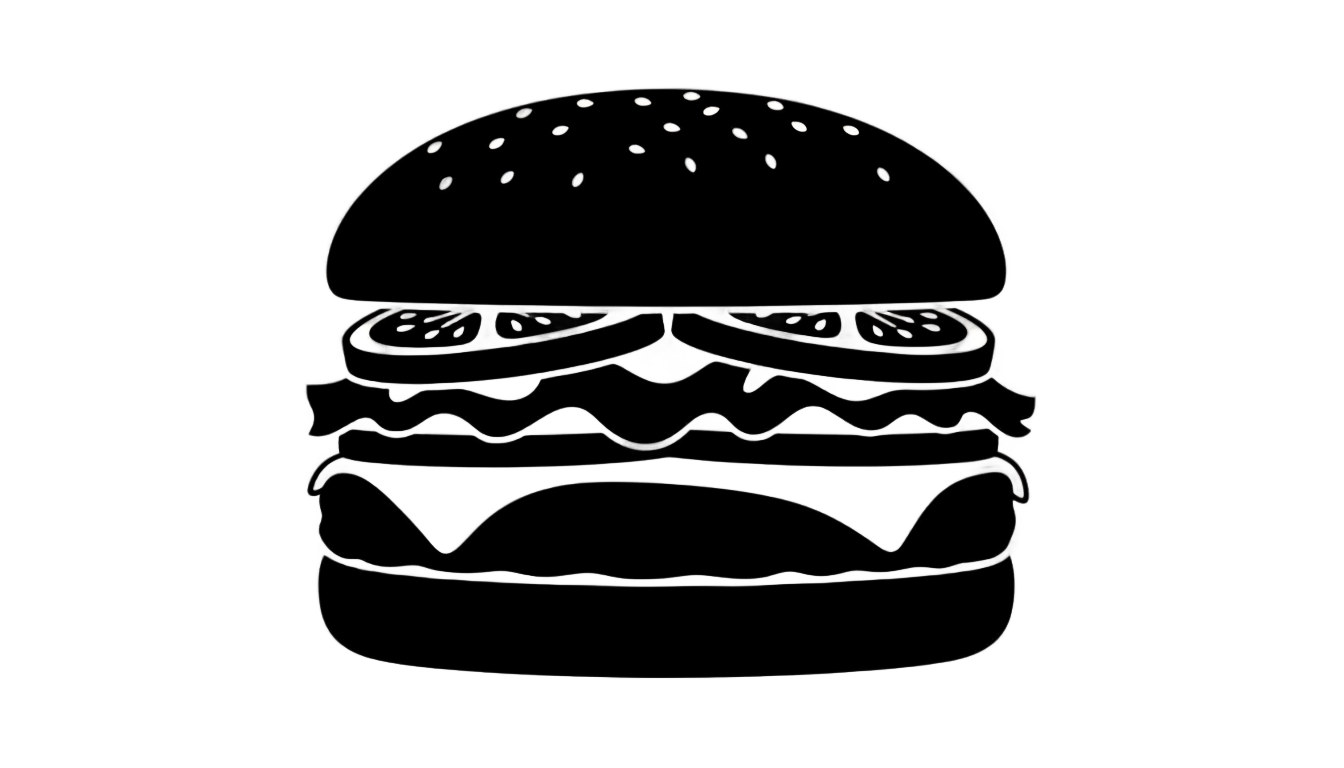 burger silhouette png PNG transparent background