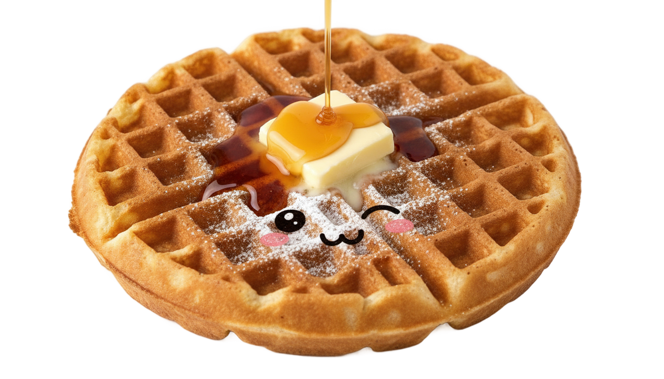 cute waffle png PNG transparent background