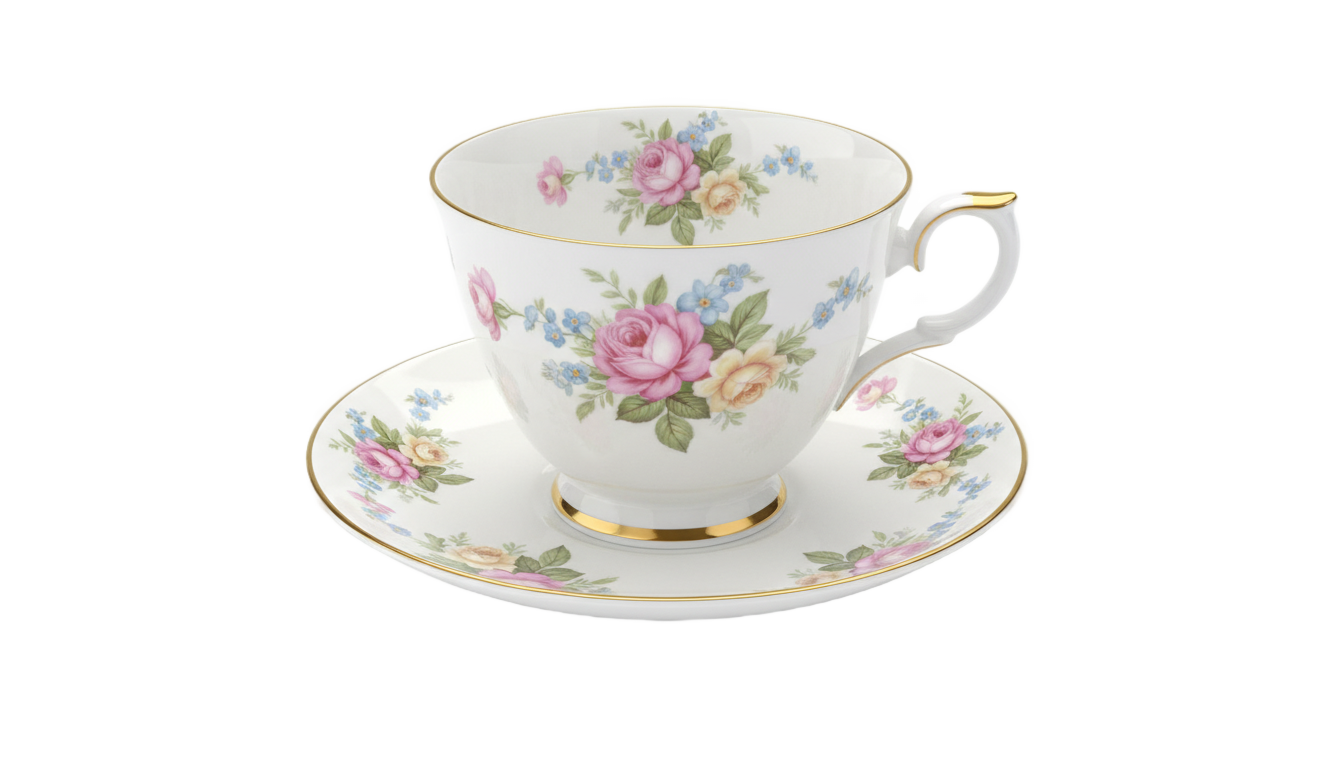 tea cup plate png PNG transparent background