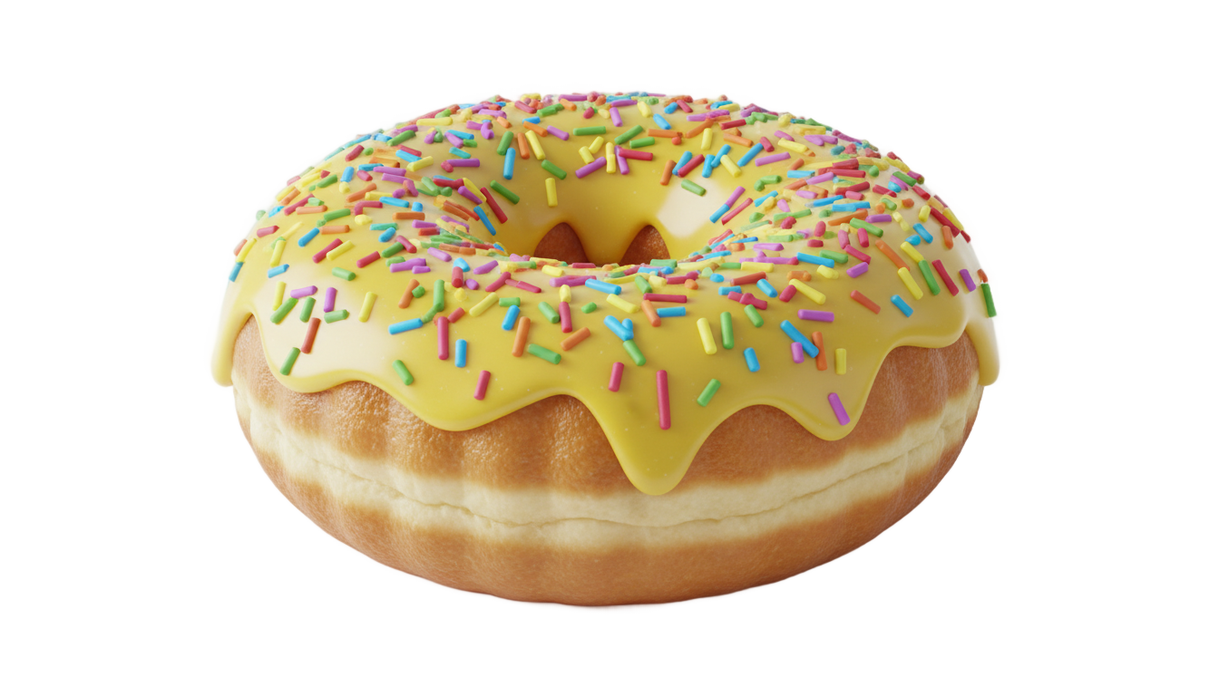 yellow donut png PNG transparent background