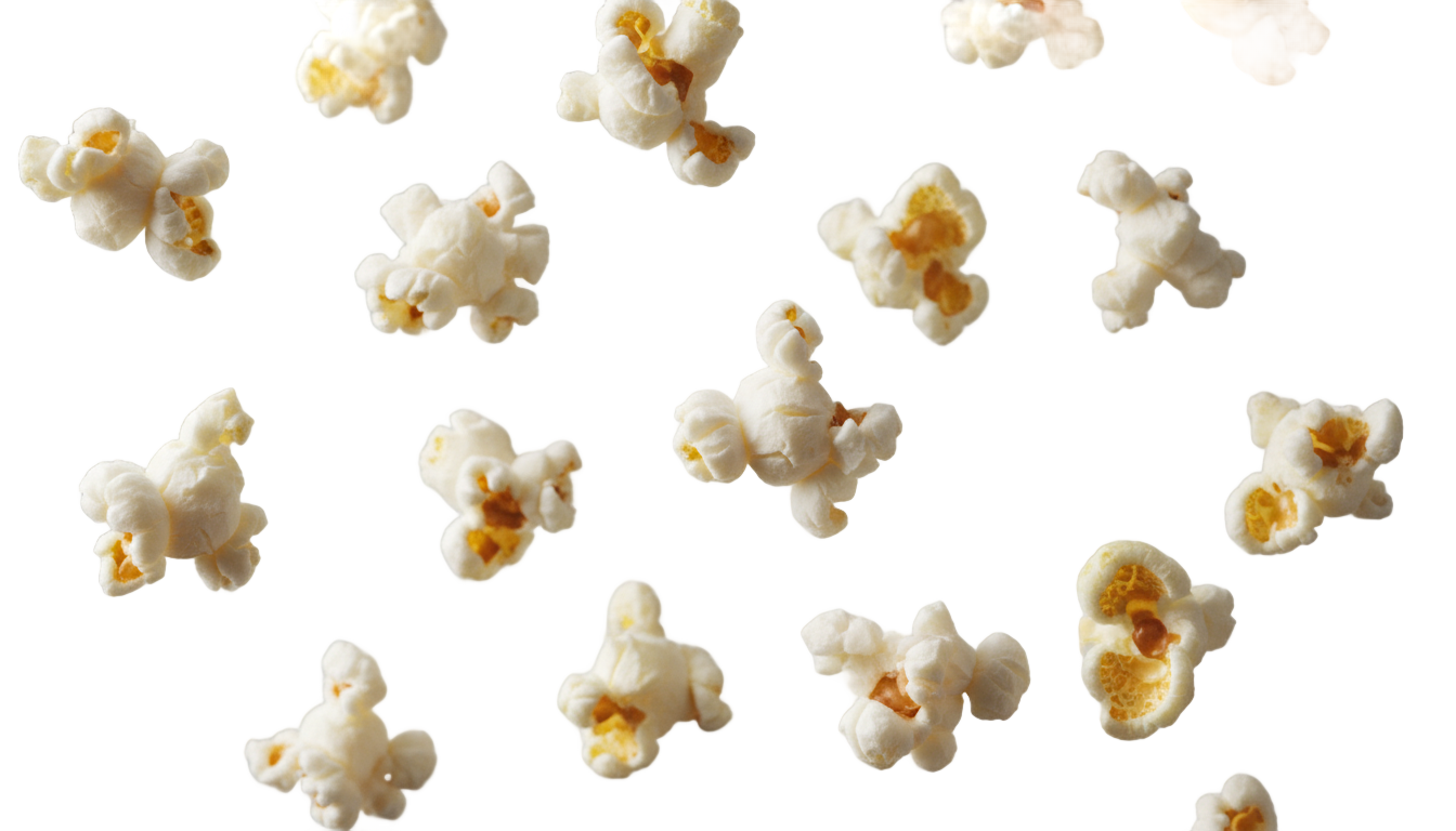 flying popcorn png PNG transparent background