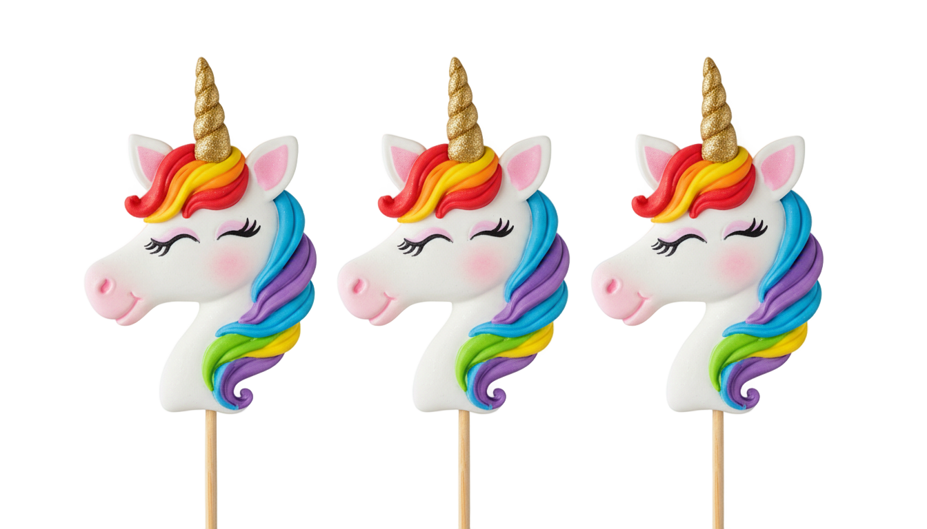 unicorn cupcake toppers png PNG transparent background