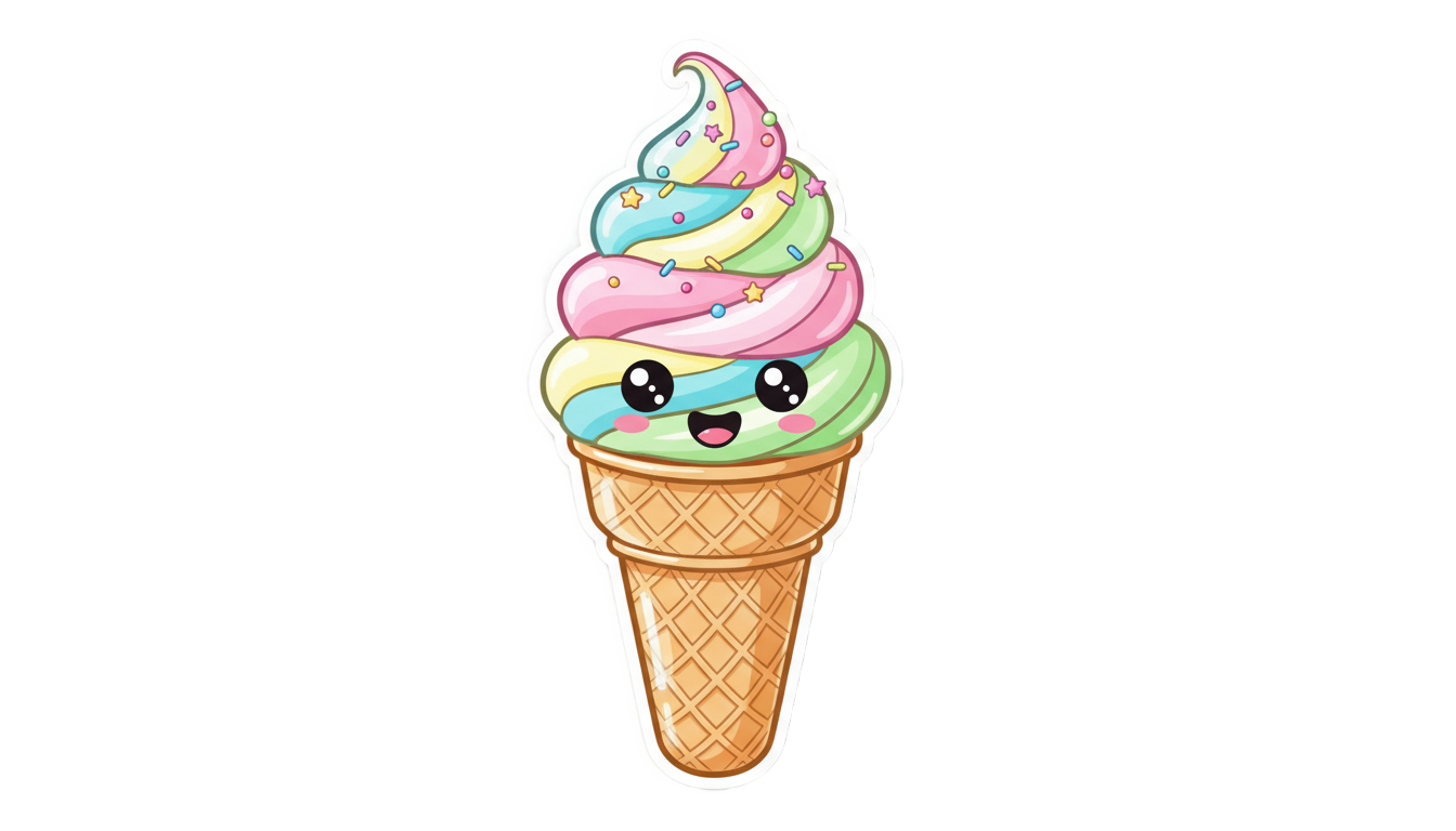 ice cream sticker png PNG transparent background