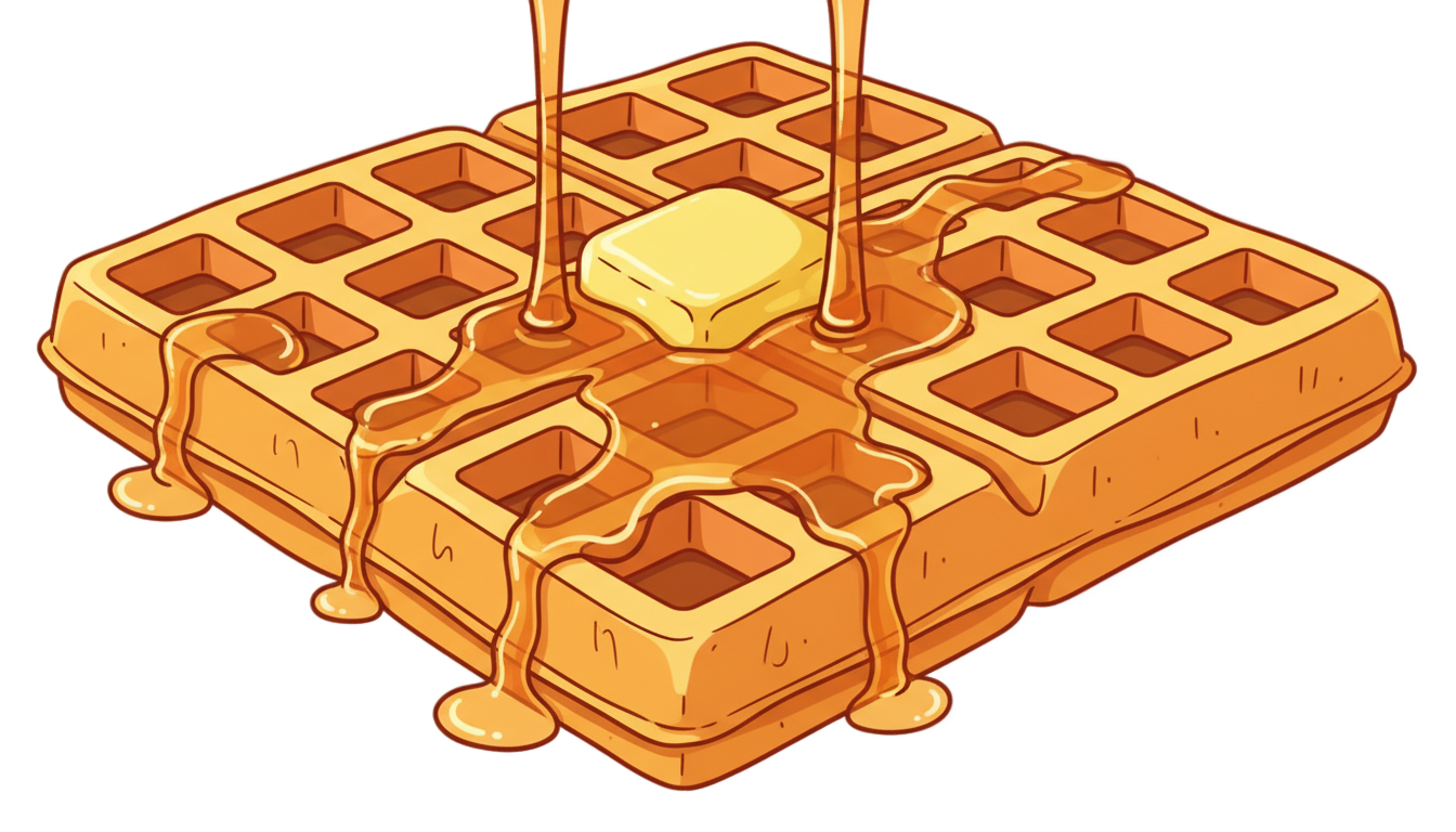 cartoon waffle png PNG transparent background