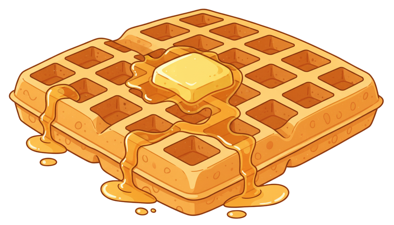 cartoon waffle png PNG transparent background