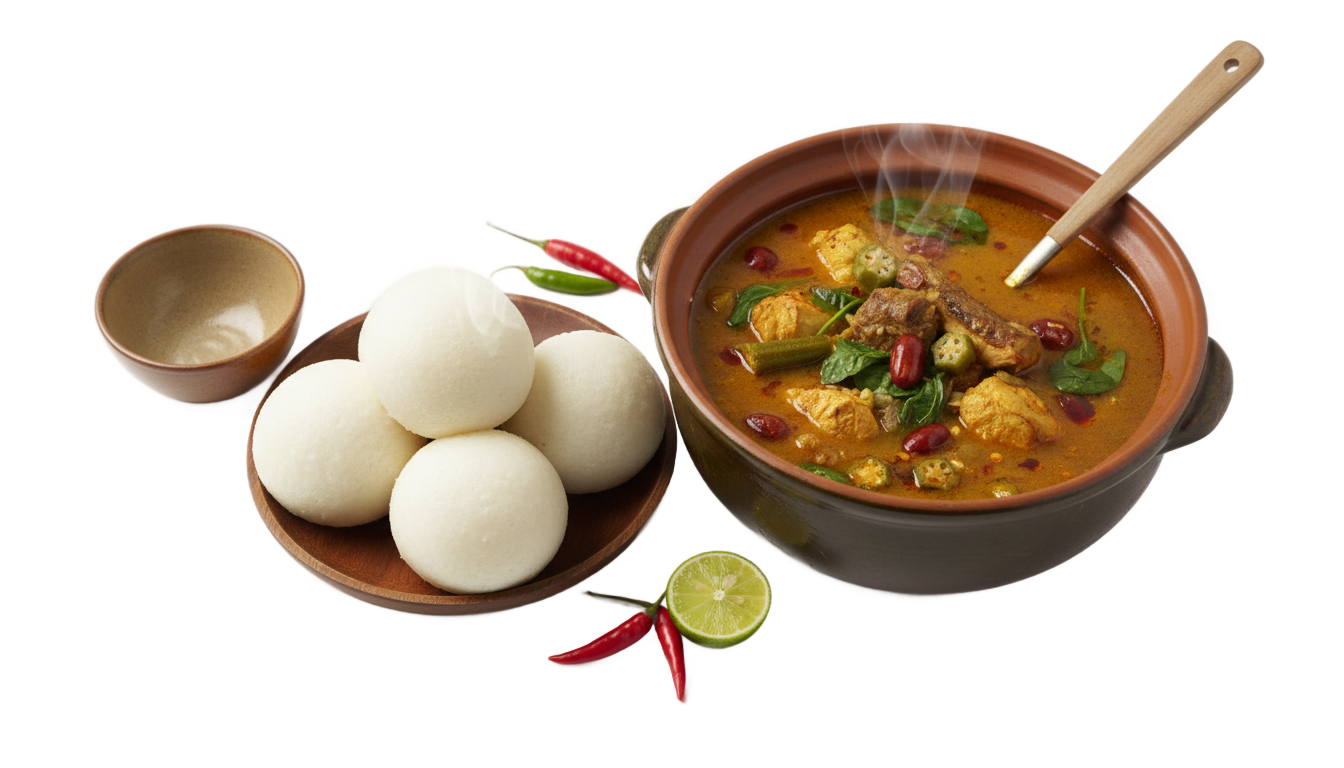 fufu and light soup png PNG transparent background