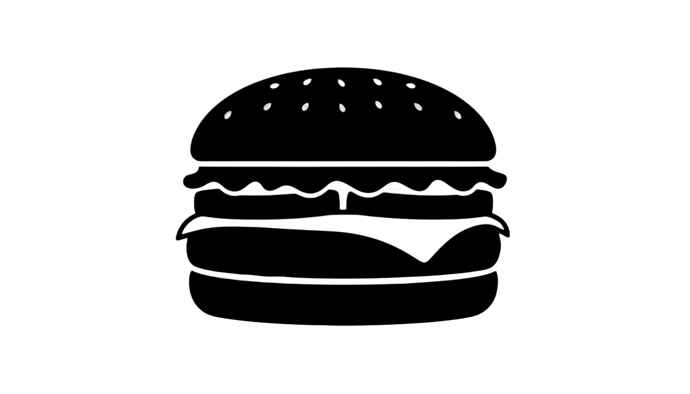 burger silhouette png PNG transparent background