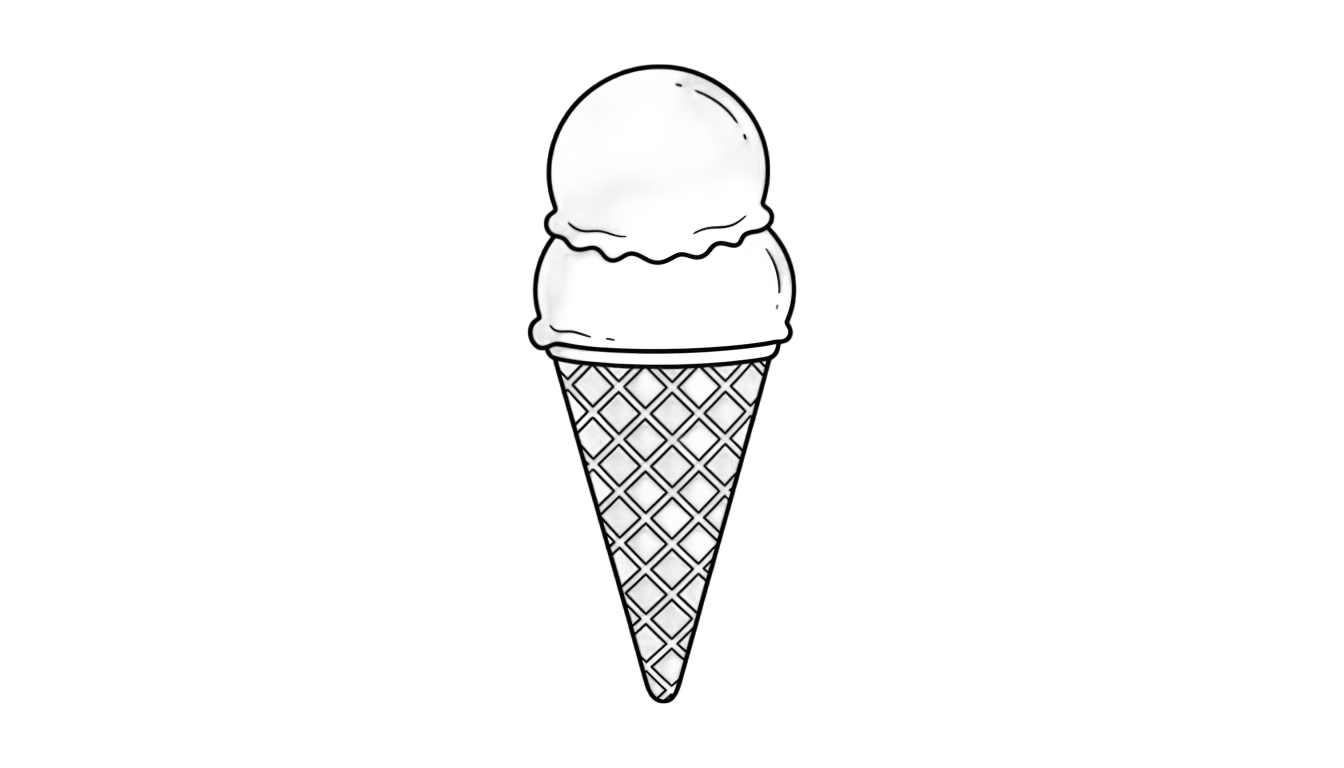 ice cream line art png PNG transparent background