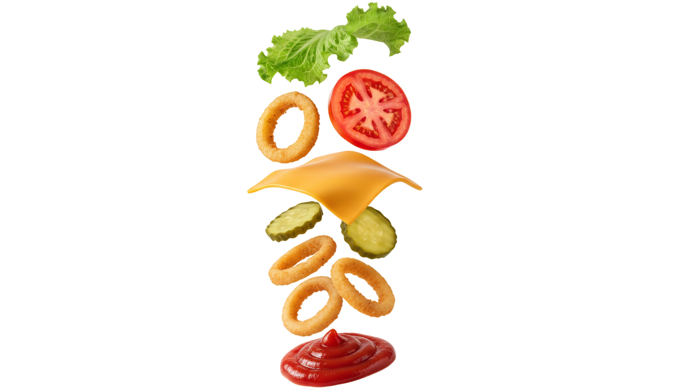 burger toppings png PNG transparent background
