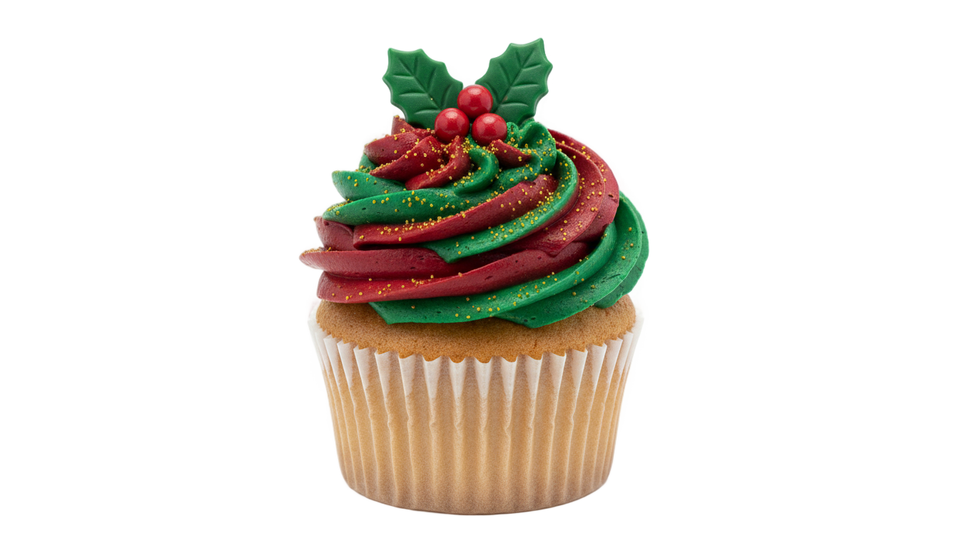 christmas cupcake png PNG transparent background