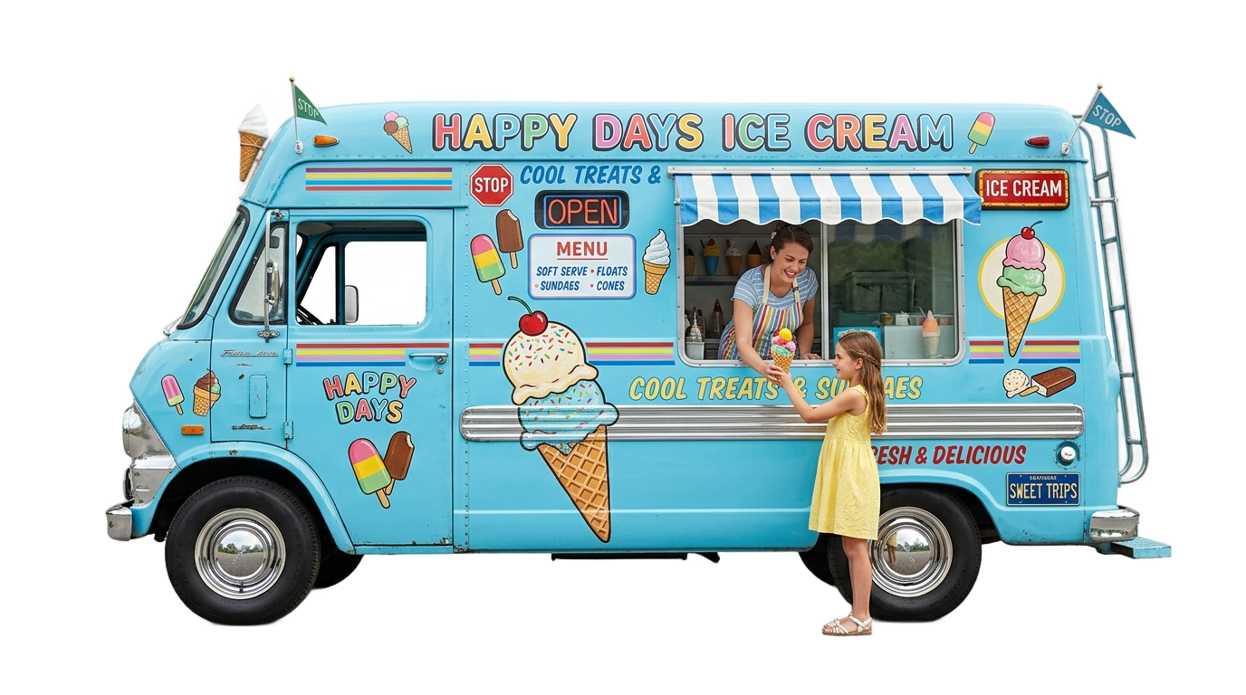 ice cream van png PNG transparent background