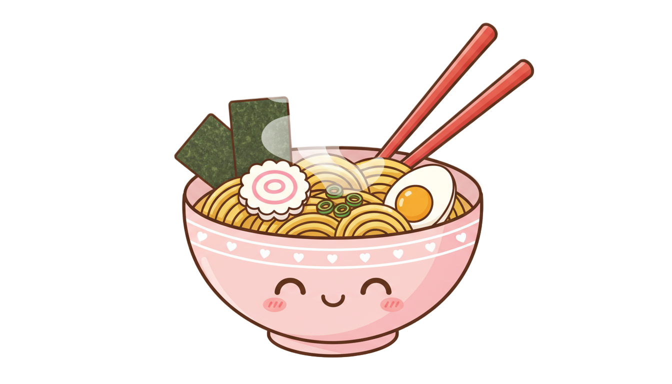 ramen kawaii png PNG transparent background