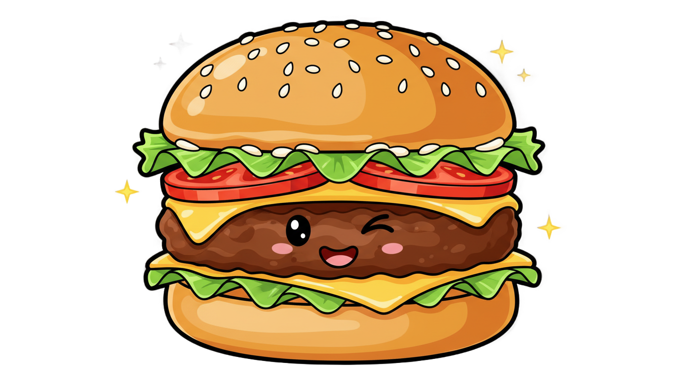 animated burger png PNG transparent background