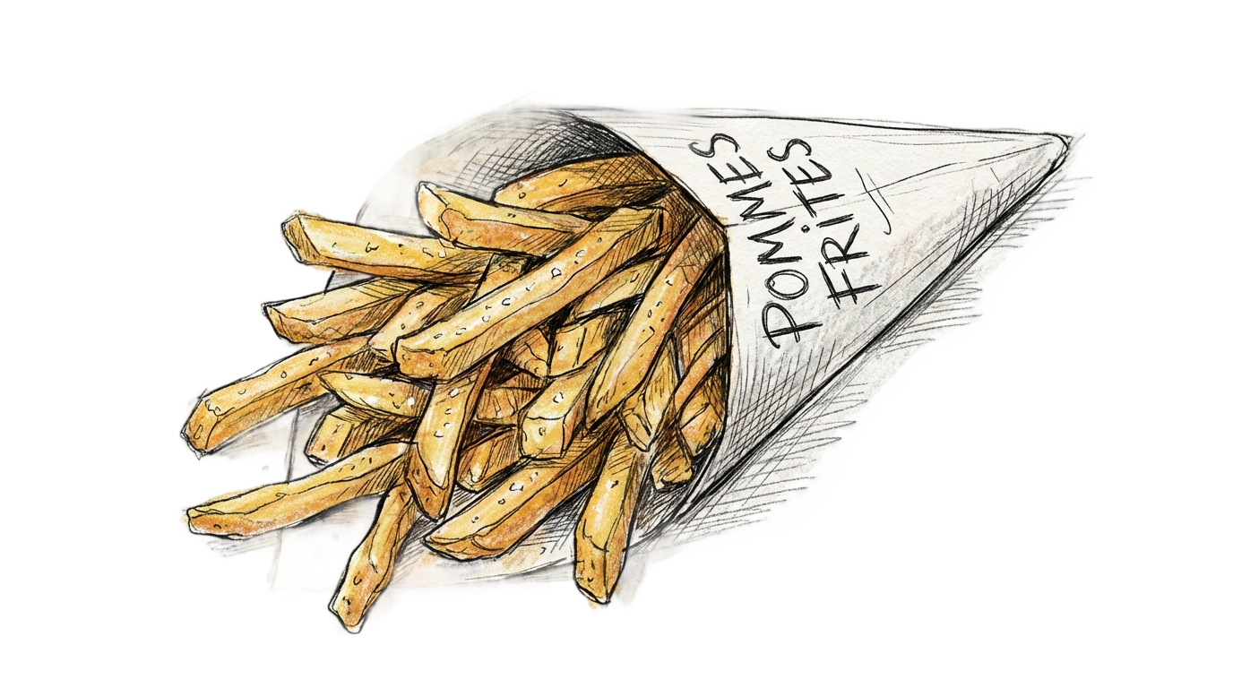 french fries sketch png PNG transparent background