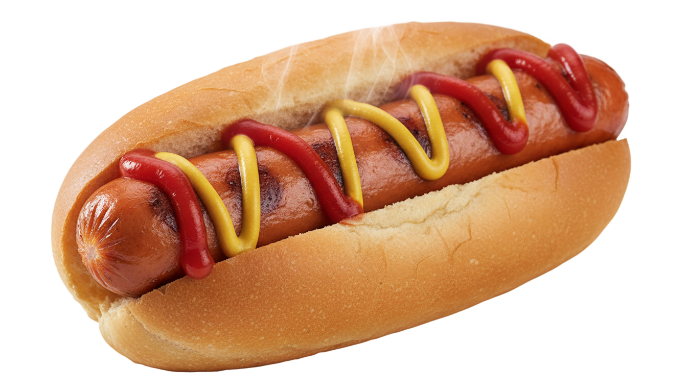 tender juicy hotdog png PNG transparent background
