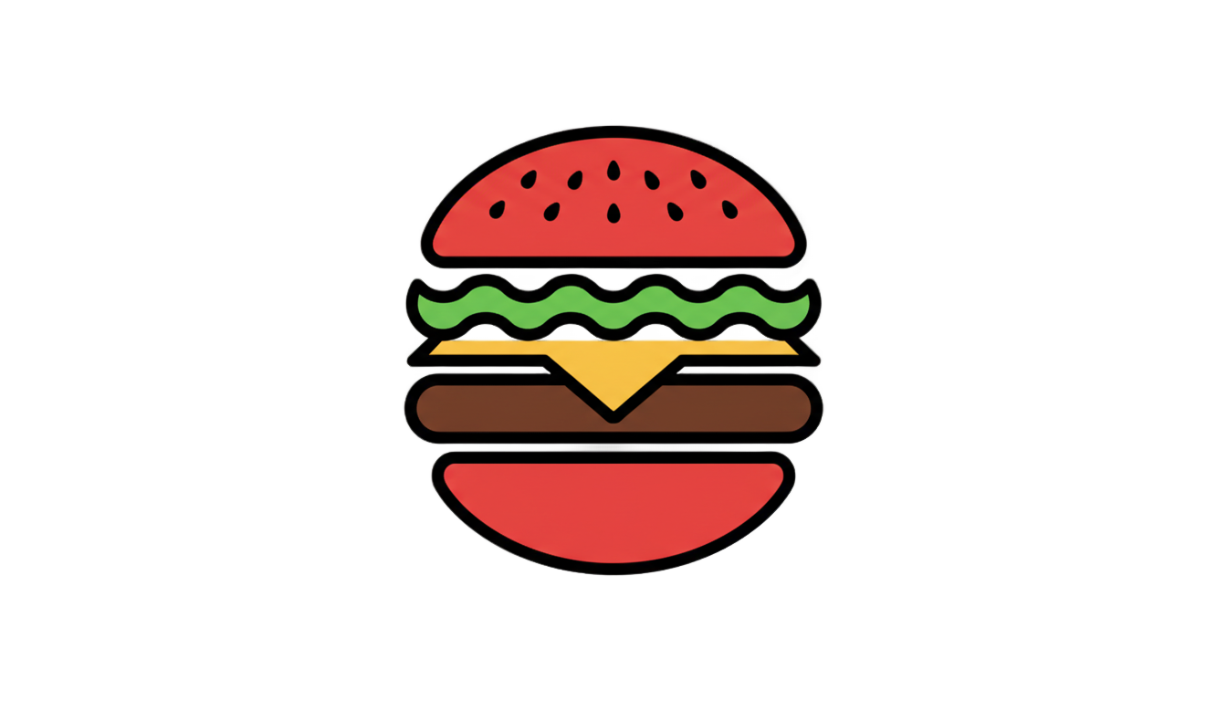 burger logo design png PNG transparent background