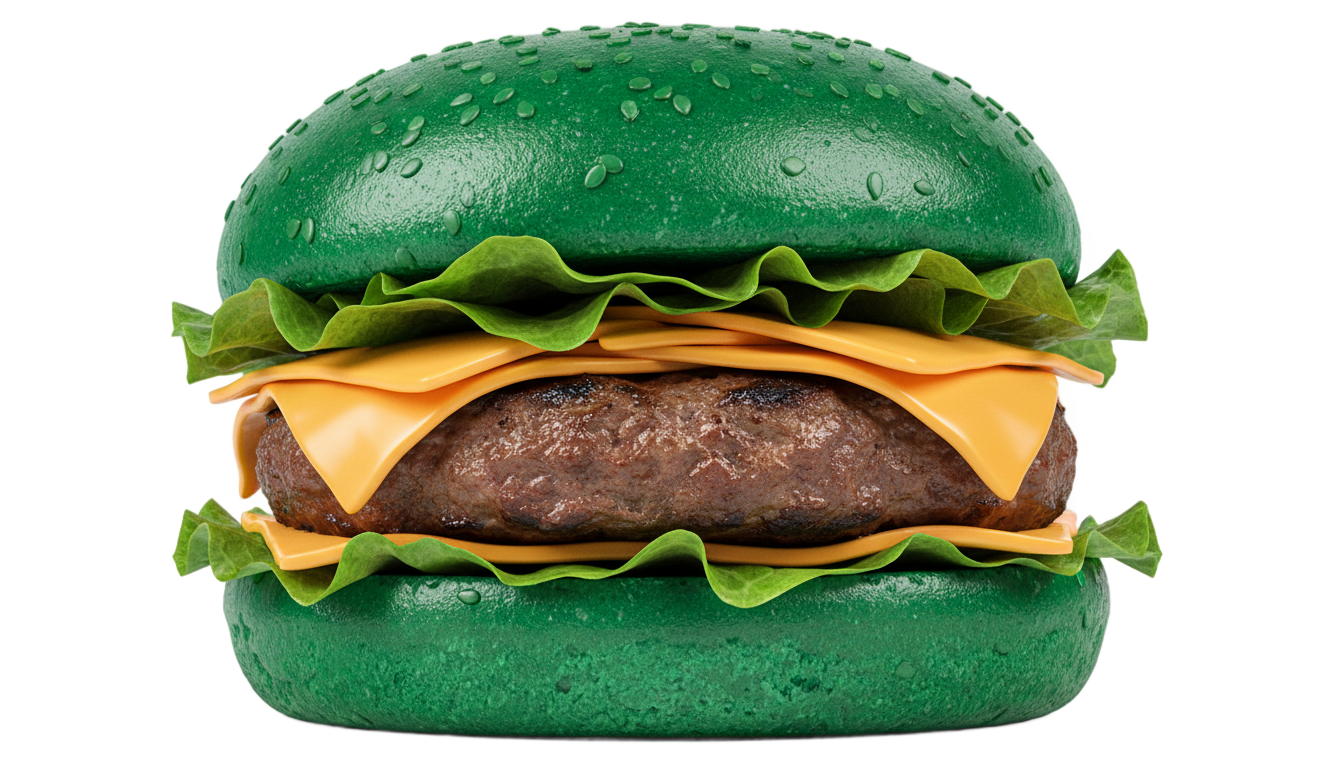 green burger png PNG transparent background