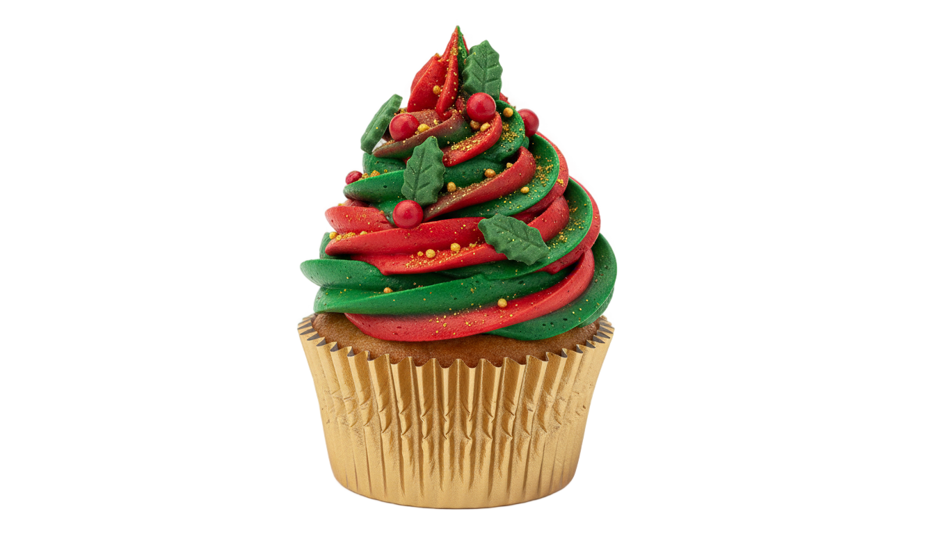 christmas cupcake png PNG transparent background