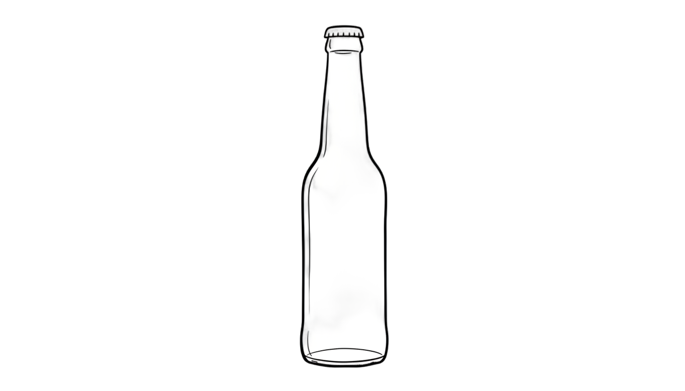 beer bottle outline png PNG transparent background