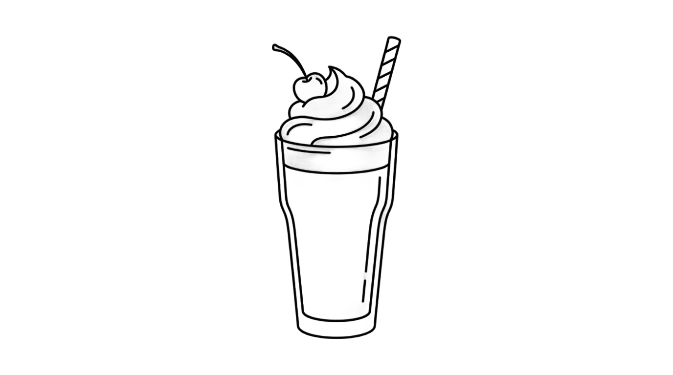 milkshake outline png PNG transparent background