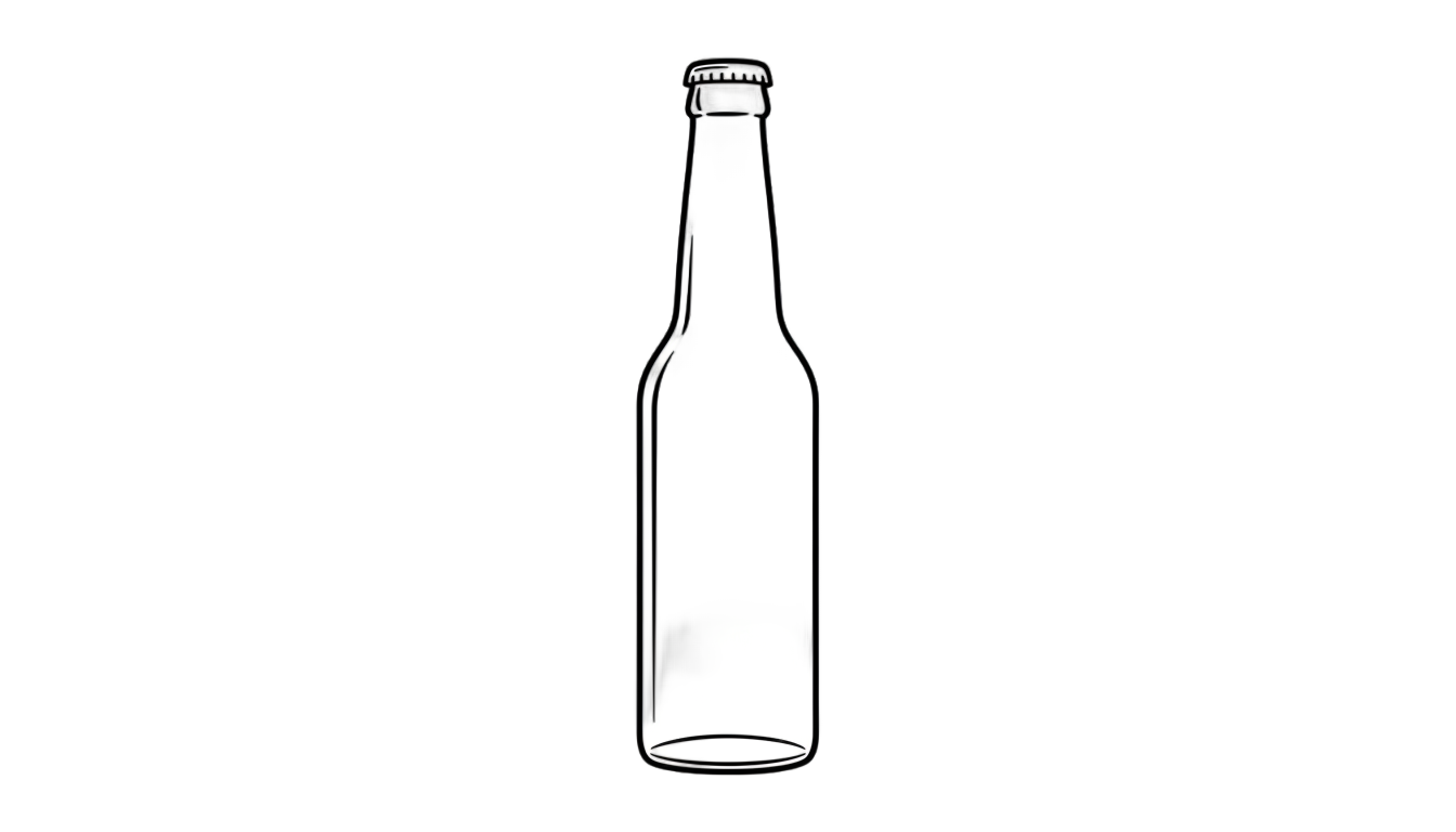 beer bottle outline png PNG transparent background