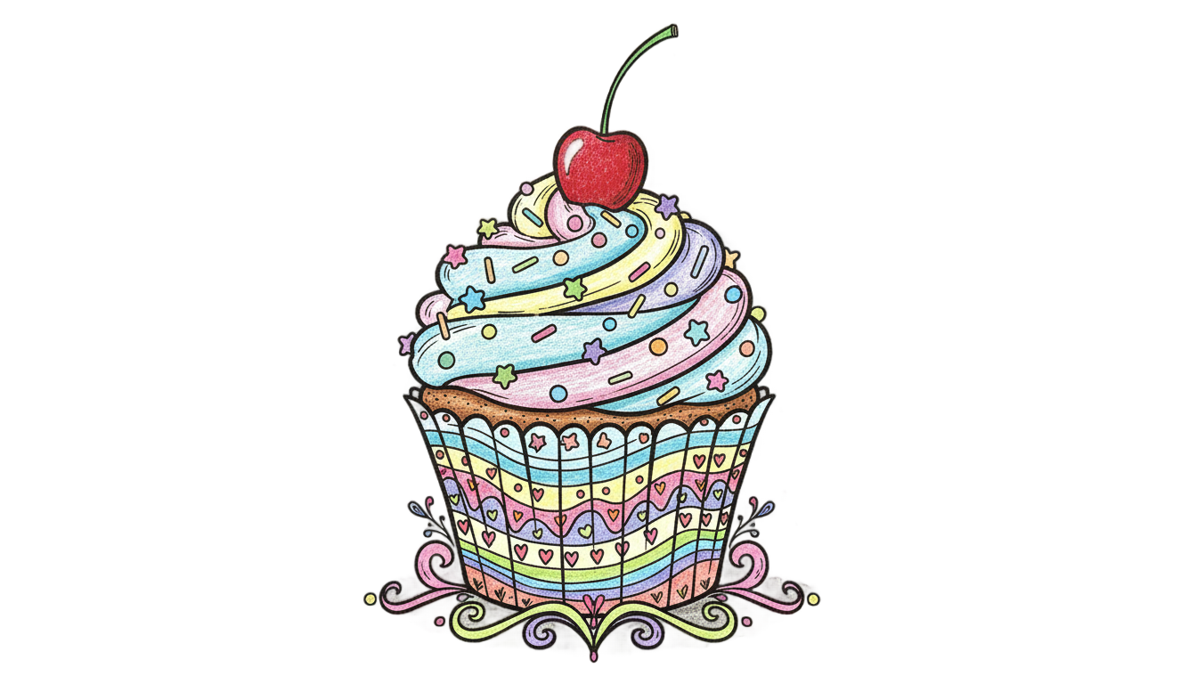 cupcake illustration png PNG transparent background