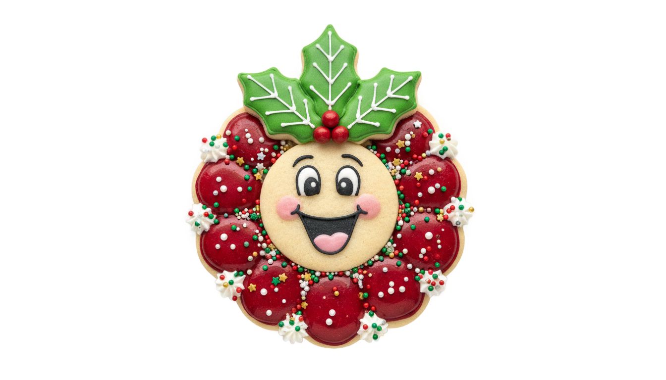 hollyberry cookie png PNG transparent background