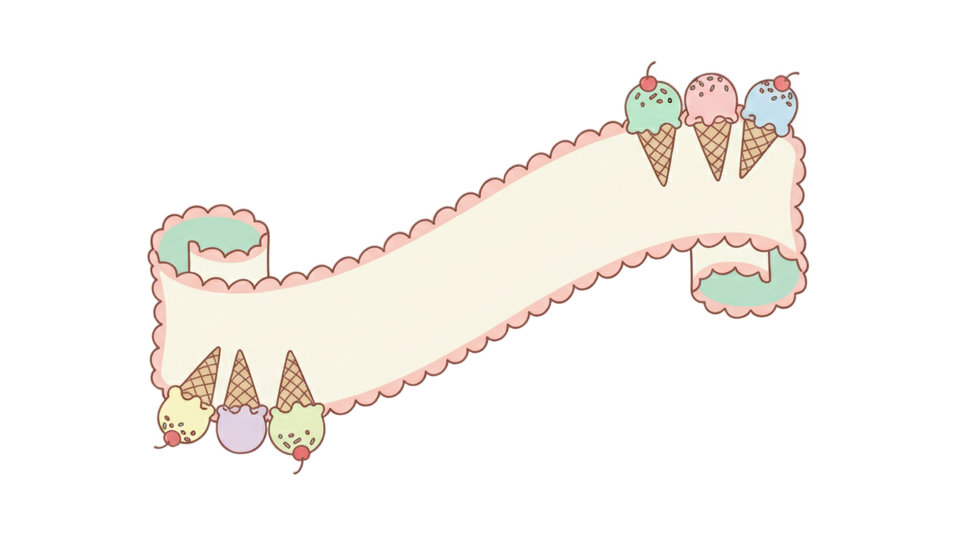 ice cream banner png PNG transparent background