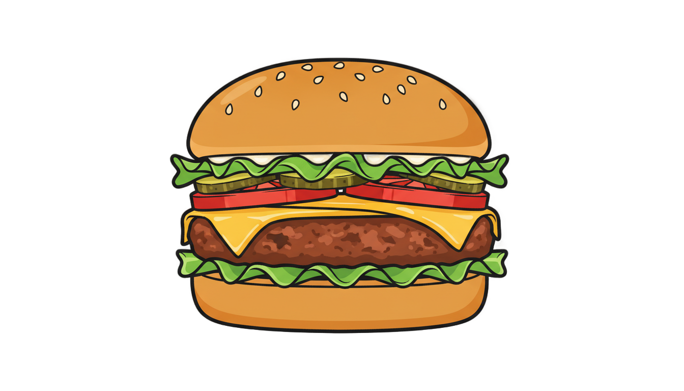 vector burger png PNG transparent background